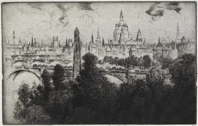 London over Embankment Gardens, 1906